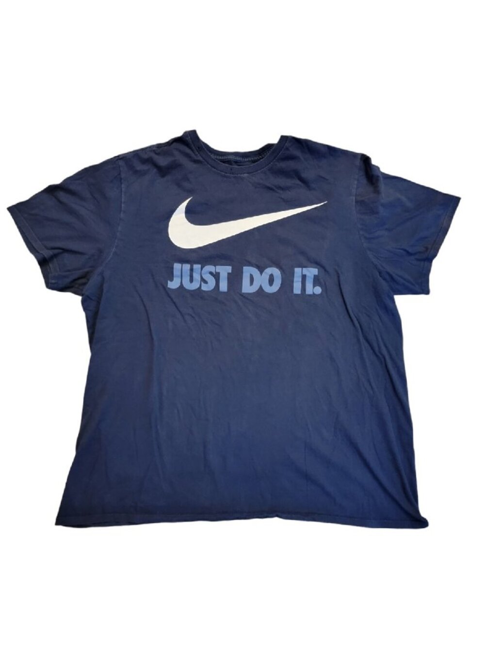 Nike Shirt Just Do It Crewneck Blue White Short-sleeve X- Large XL